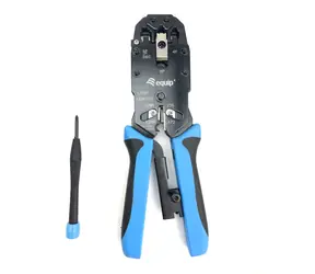 Equip krimpovacie kliešte RJ45/RJ12/RJ11 čierna, modrá / Krimpovacie kliešte / Račňa / Kov