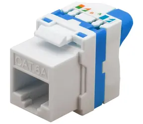 Techly Keystone Jack RJ45 CAT6A biela / Keystone konektor / UTP / Netienený / Tool-free
