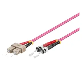 Good Connections SC/ST fialová / Optický patch kábel / Duplex / OM4 / 50/125 µm / LSZH / 7,5 m