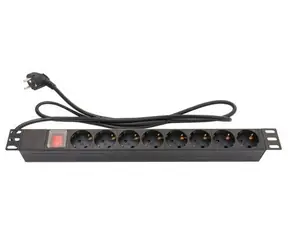 Good Connections PDU 19" čierna / PDU / 8x zásuvka / 16 A / 3800 W / 1,8 m