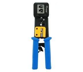 Equip Krimpovacie kliešte RJ45/RJ11/RJ12 modro-čierne / Krimpovacie kliešte / Cat5e/Cat6a / račňové / oceľová konštrukcia