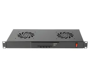 Lanberg 19" ventilačný panel s LCD displejom / Ventilačný panel / 1U / 2× ventilátor / termostat / 230 V