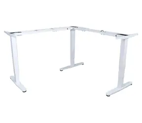 Equip Elektrický rám stola Triple Motor L-tvar biela / Rám stola / výškovo nastaviteľný / nosnosť 150 kg / kov