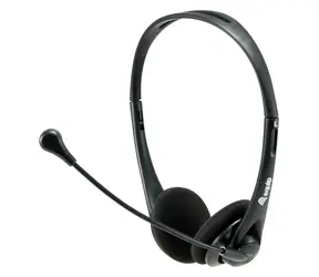 Equip Headset s mikrofónom čierny / Headset / Jack 3,5 mm / Náhlavný / 1,8 m kábel
