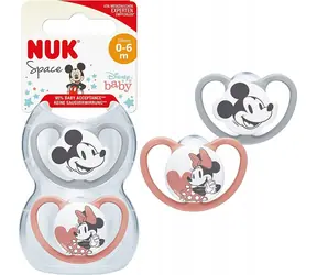 NUK Cumlík Space Mickey / Cumlík / 0-6 mesiacov / 2 ks
