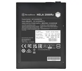 Silverstone HELA 2500Rz / Zdroj / ATX 3.1 / 2500W / Cybenetics Platinum / modulárne