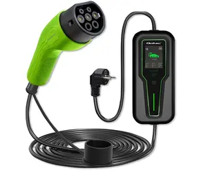 Qoltec Mobilná nabíjačka EV Typ2 / EV nabíjačka / 3,5 kW / 230V / LCD / 5 m kábel