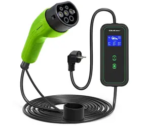 Qoltec Mobilná nabíjačka EV 2v1 Typ2 / Nabíjačka elektromobilov / 3,5 kW / 230V / Prenosná