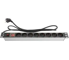 Good Connections 19" PDU čierna / strieborná / PDU / 1U / 8x zásuvka / 16 A / 1,8 m