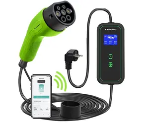 Qoltec Mobilná nabíjačka EV Typ2 / EV nabíjačka / 3,5 kW / 230V / Wi-Fi / LCD / 5 m kábel