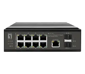 LevelOne IGP-1091 / Priemyselný switch / 8x 2,5G PoE+ / 2x 10G SFP+ / 480W PoE / Managed L3 / DIN