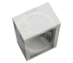 Solarix SENSA-12U-64-11-G / Rozvádzač nástenný / 12U / 400mm / dvere plech / RAL 7035