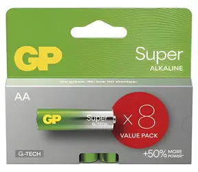 GP Super AA (LR6) / Batéria / Alkalická / 1,5 V / 8 ks