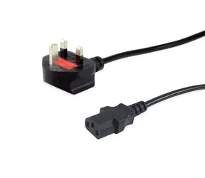 Equip BS 1363 - C13 čierny / Napájací kábel / 10 m / 250 V / 10 A