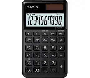 Casio SL 1000 SC BK čierna / Kalkulačka / desaťmiestna / duálne napájanie