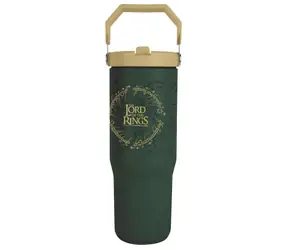 PYRAMÍD Cestovný hrnček s uchom Pán prsteňov Mapa Stredozeme / Hrnček / 850 ml / Sklopné ucho