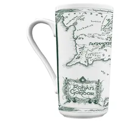 Pyramíd Hrnček Pán prsteňov biela mapa / Keramický hrnček / 470 ml