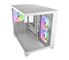 COUGAR FV150 RGB biela / PC skriňa / Mini Tower / micro-ATX / mini-ITX / tvrdené sklo / bez zdroja