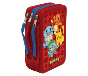 CYP BRAND Peračník Pokémon trojposchodový naplnený / Peračník / 3 priehradky / zips