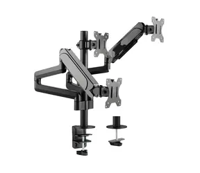 Equip stolný držiak pre 3 monitory čierna / Stolný držiak pre monitor / 17-27" / nosnosť 7 kg / VESA 75-100 mm / 360°