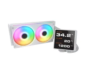 COUGAR Poseidon Vistek Pro 240 biela / Vodný chladič CPU / IPS displej / ARGB / 2x 120mm / Intel & AMD