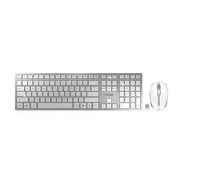 Cherry DW 9100 SLIM bielo-strieborná / Set klávesnice a myši / Bluetooth 4.0 a 2,4 GHz / EU layout / USB-C nabíjanie