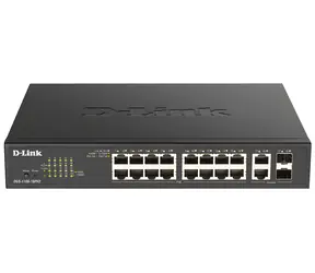 D-Link DGS-1100-18PV2 / SMART switch / 16x 10/100/1000 PoE+ / 2x SFP combo / do racku