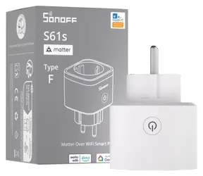 Sonoff S61S biela / Múdra zásuvka / Wi-Fi / Matter / 3840 W