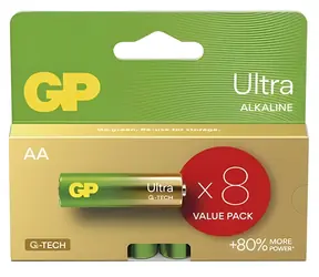 GP AA Ultra alkalická / Batéria / LR6 / 1,5 V / 8 ks