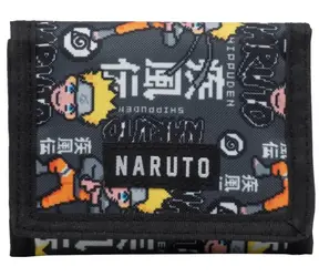 CUREPINK Peňaženka Naruto / Nylon / Zip na mince / Držiak na karty