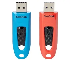 SanDisk Ultra 64 GB Twin Pack modrá / Flash disk / USB 3.0 / 2 ks / čítanie až 130 MB/s