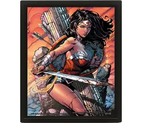 PYRAMÍD 3D puzzle Wonder Woman (Battle) / Skladací 3D obraz / Licenčný motív DC