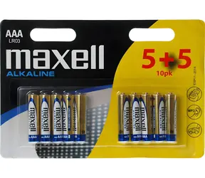 Maxell / Batérie / Alkalické / AAA (LR03) / 1,5 V / 10 ks