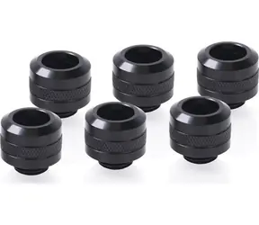 Alphacool Eiszapfen Pre čierna / Skrutkovanie pre hardtube / 13mm / G1/4" / 6 ks