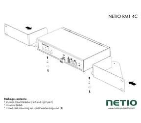 NETIO RM1 4C / Montážny držiak / 19" / 1U / pre 1x PowerPDU 4C