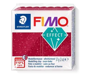 FIMO Modelovacia hmota Effect Galaxy červená / 57 g / vypaľovanie v rúre 110 ° C / 30 min