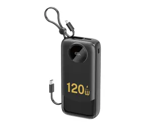 Dudao K13 Pro 20000mAh čierna / Powerbanka / so vstavaným káblom