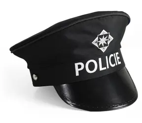 Rappa Policajná čiapka pre dospelých / Karnevalový doplnok / Tmavomodrá / Nápis POLÍCIA