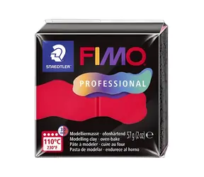 Fimo Professional červená / Modelovacia hmota / 57 g / Pečenie pri 110 °C