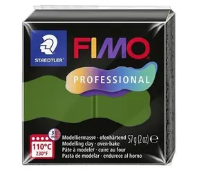 FIMO Professional modelovacia hmota trávová zelená / 57 g / vypaľovanie 110 °C / 8 dielov