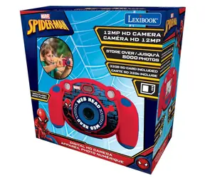 LEXIBOOK HD kamera a fotoaparát Spiderman / 12 MP / microSD 32GB / NiMH batéria / 5 hier