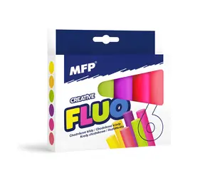 MFP Kriedy chodníkové fluo okrúhle / Vonkajšia hra / 6 ks / Mix farieb