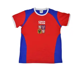 Sportteam Fanúšikovské tričko Česká Republika 2 pánske vel. XL / 100% bavlna