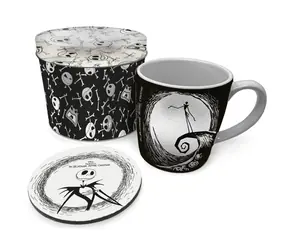 PYRAMID Darčekový set Nightmare before Christmas / hrnček 315 ml, korkový podtáček, plechová dóza
