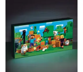 PYRAMID Minecraft svietiaci obraz / Svietiaci obraz / LED podsvietenie / Čierny rám / bez batérií (2x AA)