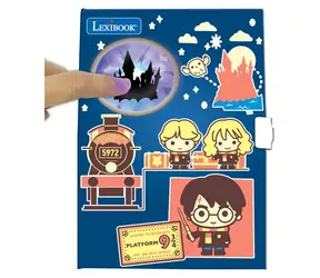 LEXIBOOK Svietiaci tajný denník Harry Potter / Zámok s kľúčikom / Fixy a samolepky v balení
