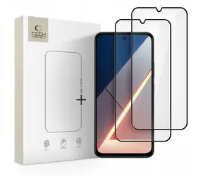 Tech-Protect Glass FIT+ čierna / Tvrdené sklo / XIAOMI POCO M7 / 2 ks