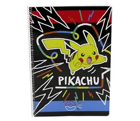CYP BRAND Blok Pokémon Colourful A4 / Krúžková väzba / 80 listov / Štvorčekový papier