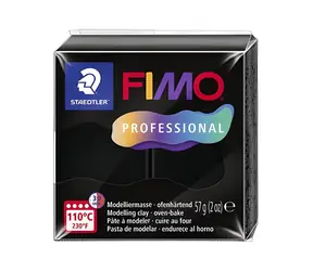 FIMO Modelovacia hmota professional čierna / 57 g / pečenie v rúre 110 °C