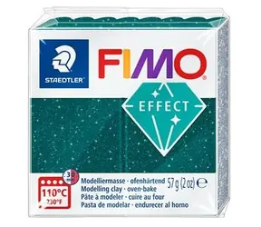 FIMO Modelovacia hmota Effect Galaxy zelená / 57 g / trblietavý mika efekt / pečenie 110 ° C, 30 min
